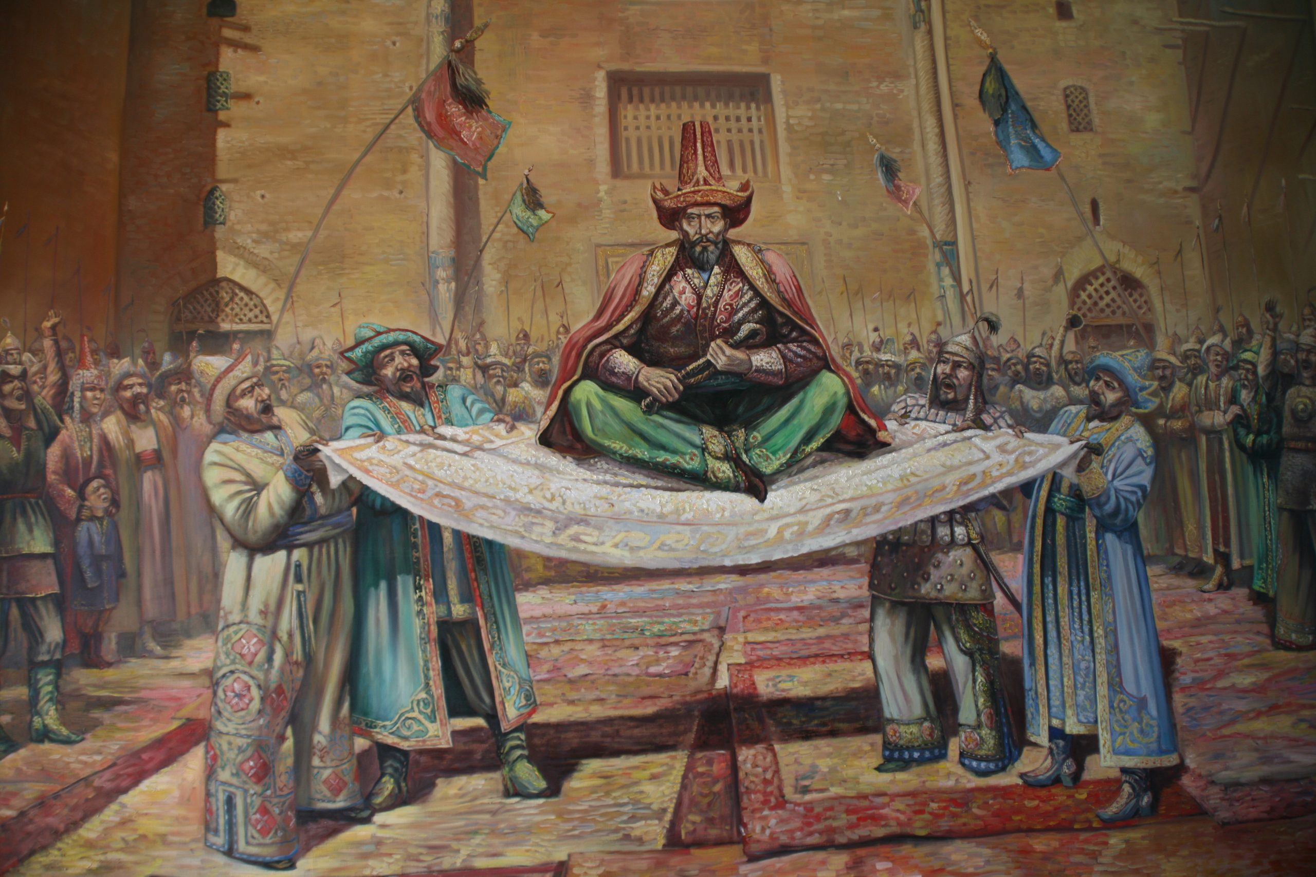 Что делали ханы. Курултай картина. Хан на белой кошме. Живопись Казахстана. Султаны в казахском обществе.